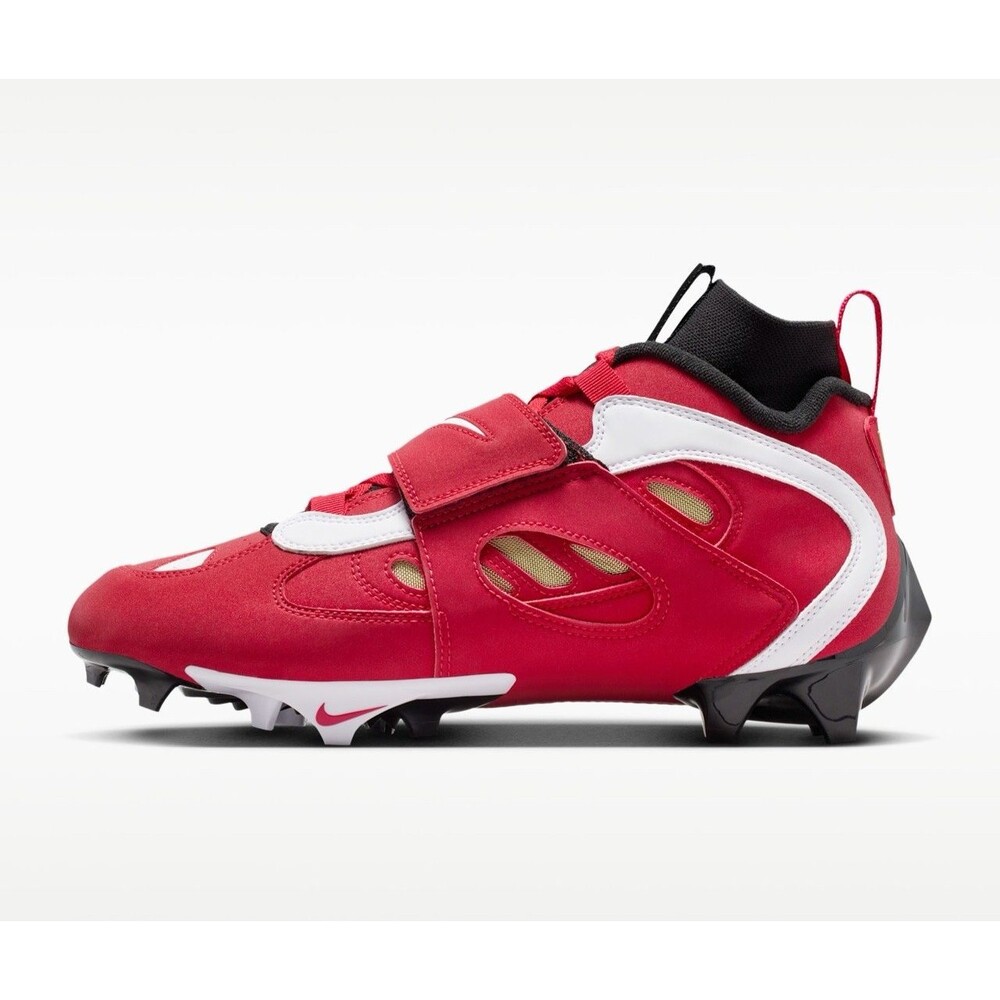 Nike Air Diamond Turf 2 Deion Sanders Prime Red Football Cleats